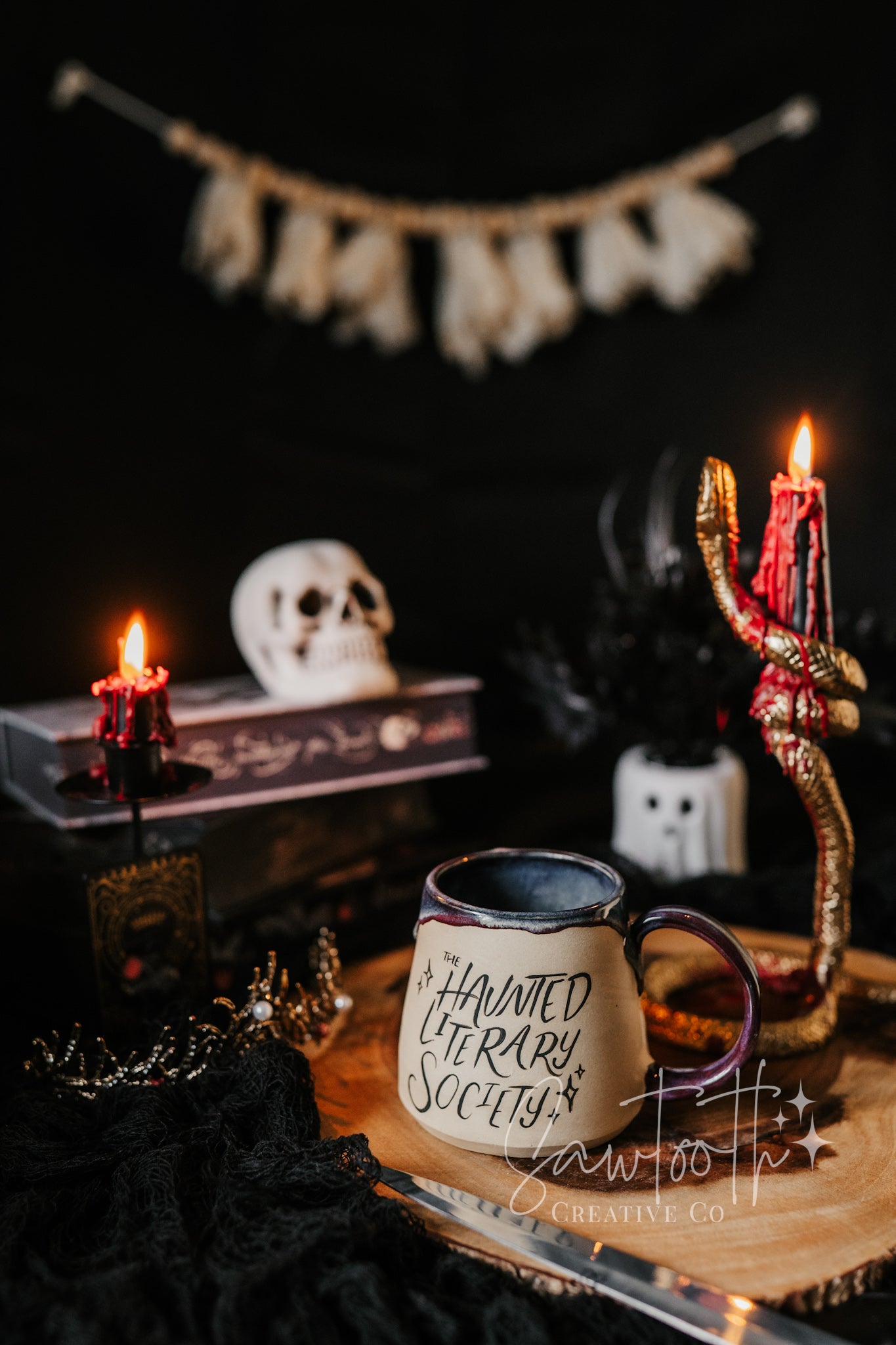 Haunted Literary Society Skeleton Mug - Large