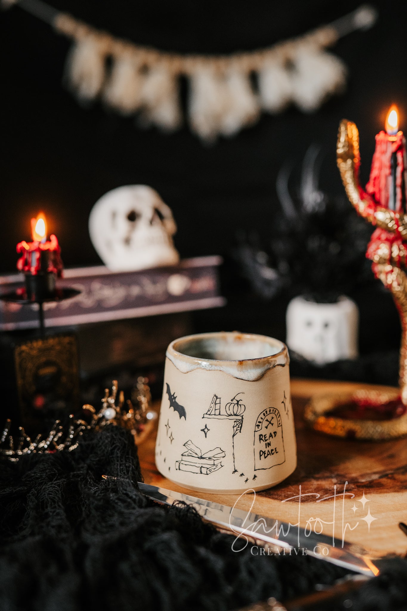 Spooky Doodle Mug - Medium