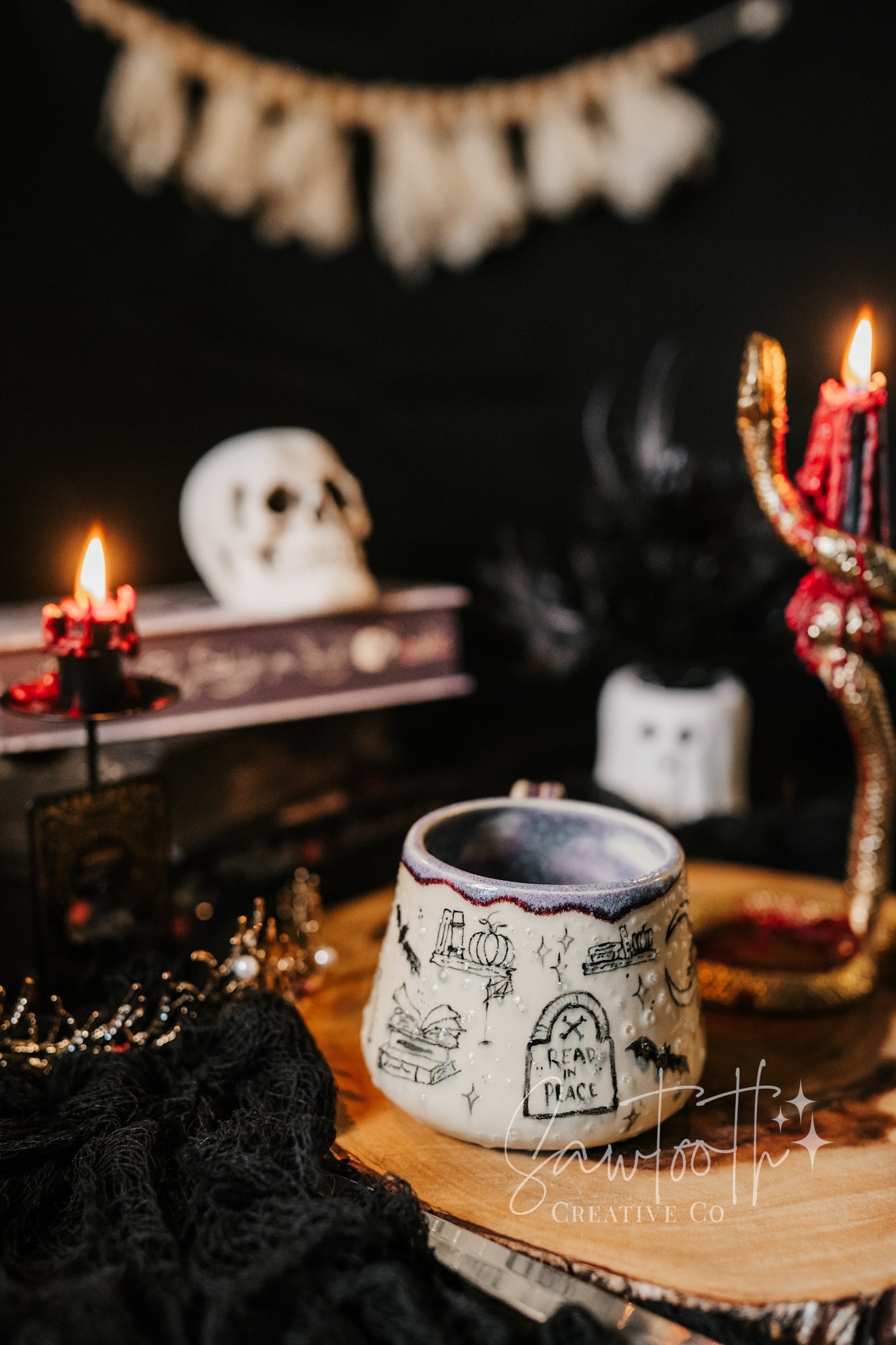 **Scratch & Dent** Spooky Doodle Mug - Large