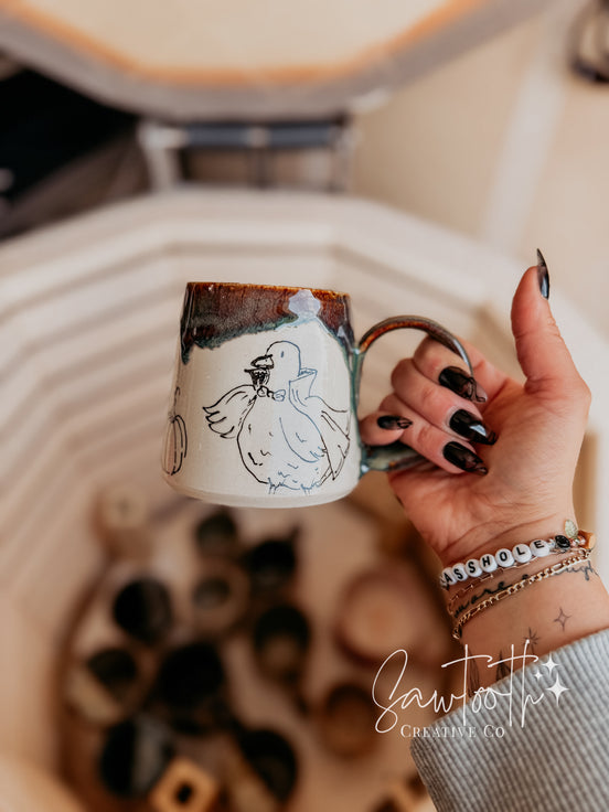 Witch Chicken/Vampire Goose Mug - Medium