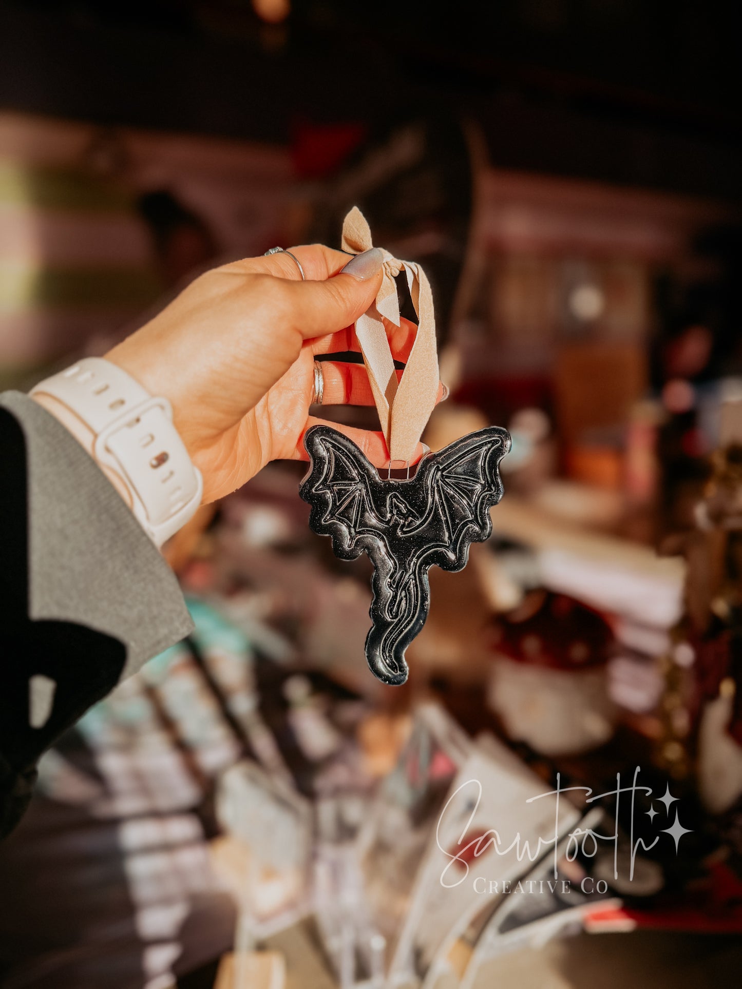 Tall Ceramic Dragon Ornament