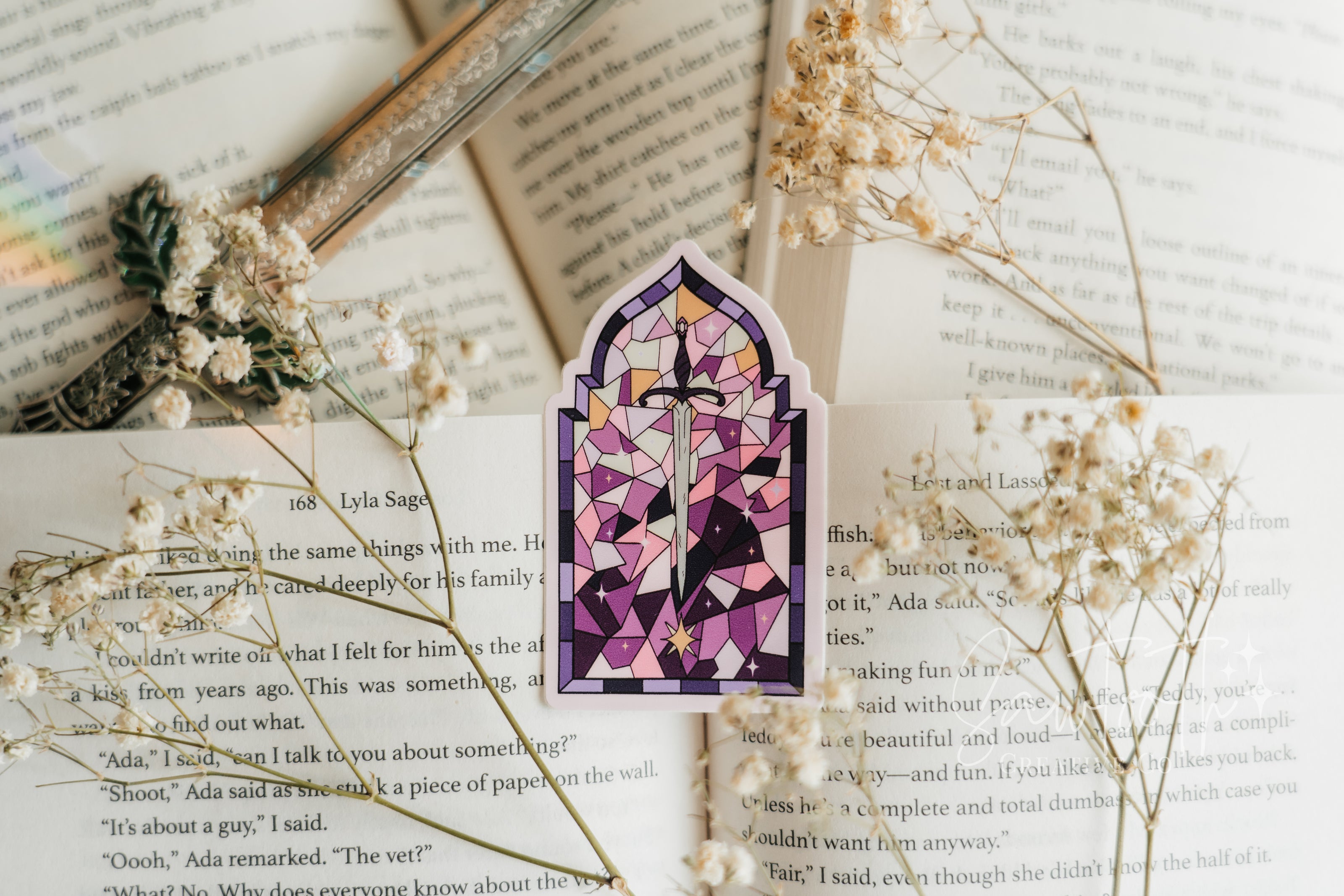 Stained Glass Sword Sticker