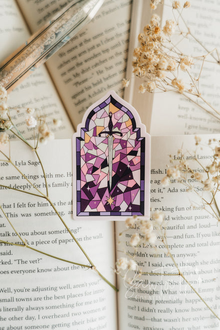 Stained Glass Sword Sticker