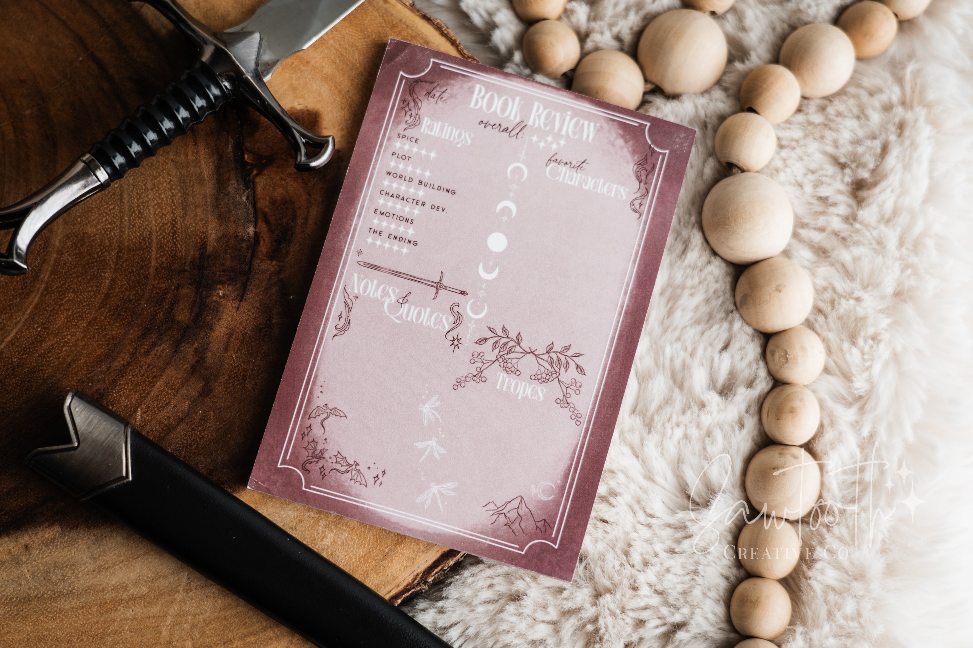Book Review Sticky Notes - Romantic