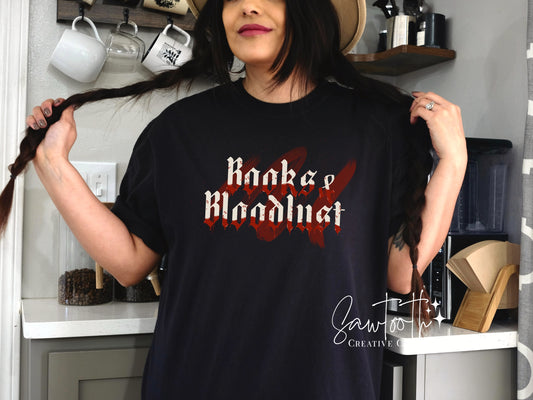 Books & Bloodlust t-shirt | Spooky Season