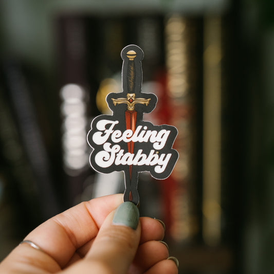 Romantasy Sticker | Badass FMC | Fantasy Books | Dagger | Bookish Sticker | Feeling Stabby | Kindle Sticker