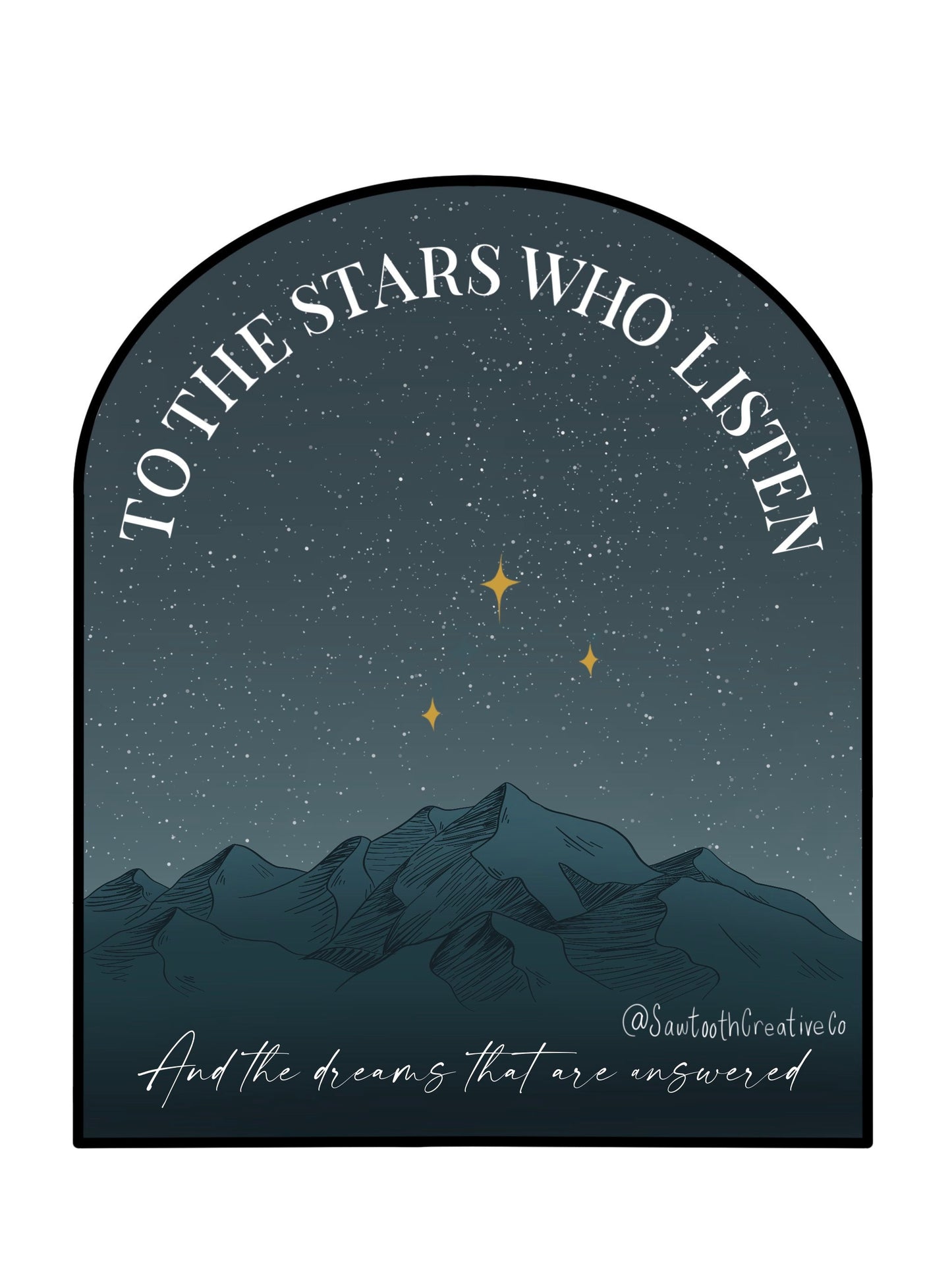 Starfall Sticker | ACOTAR Sticker | Sarah J Maas | SJM | Bookish Sticker | Kindle Stickers | To The Stars Who Listen | Rhysand | Feysand