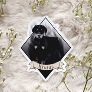 Shadow Pup Sticker | Brutus Sticker | Bookish Sticker | Kindle Stickers