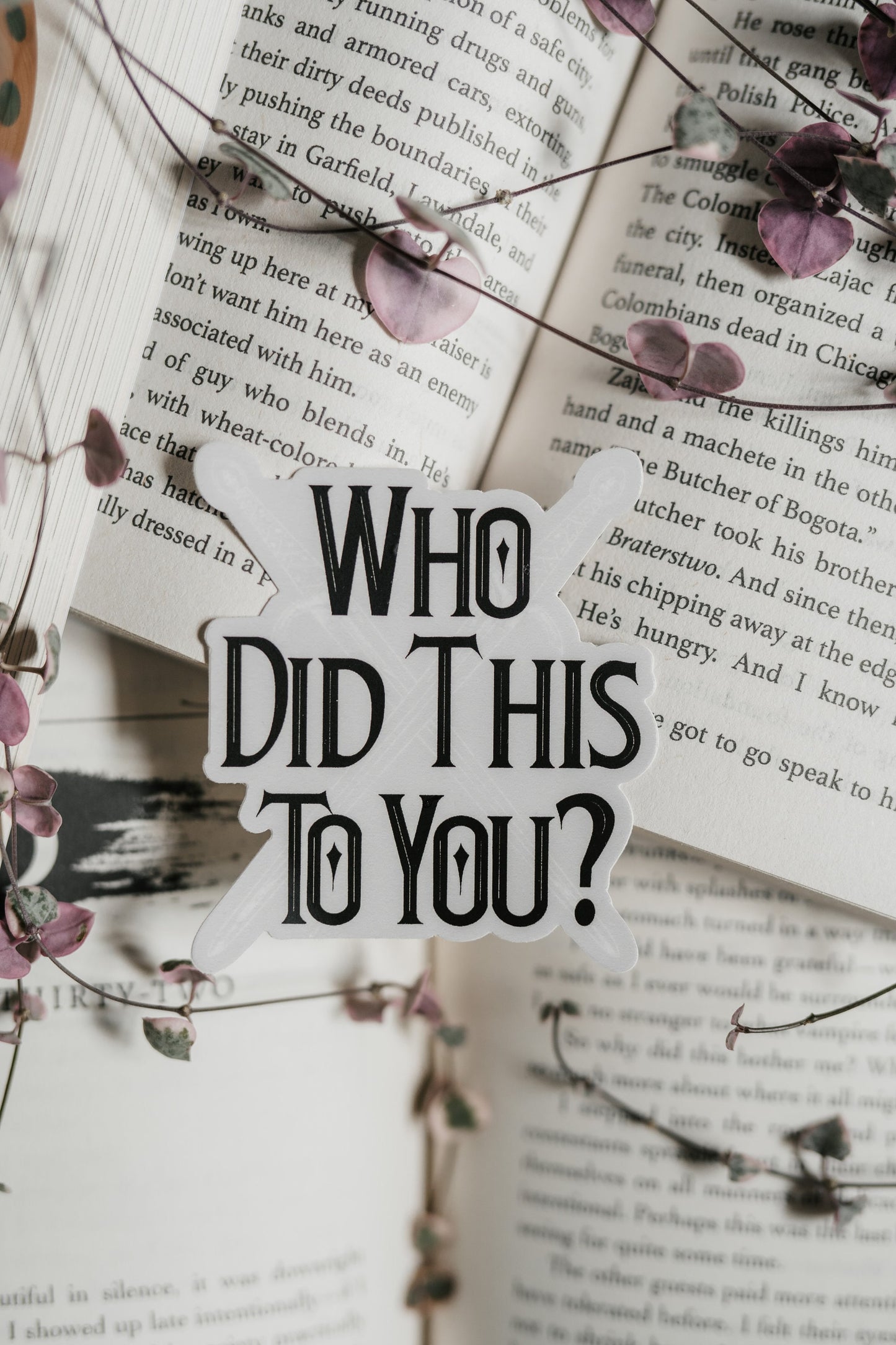 Touch Her and Die | Who This To You? | Dark Romance | Book Boyfriend | Bookish sticker | Kindle Stickers | Romance Book