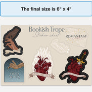 Book Trope Sticker Sheet | Bookish Tropes | Slow Burn Sticker | Bookish Sticker | Kindle Stickers