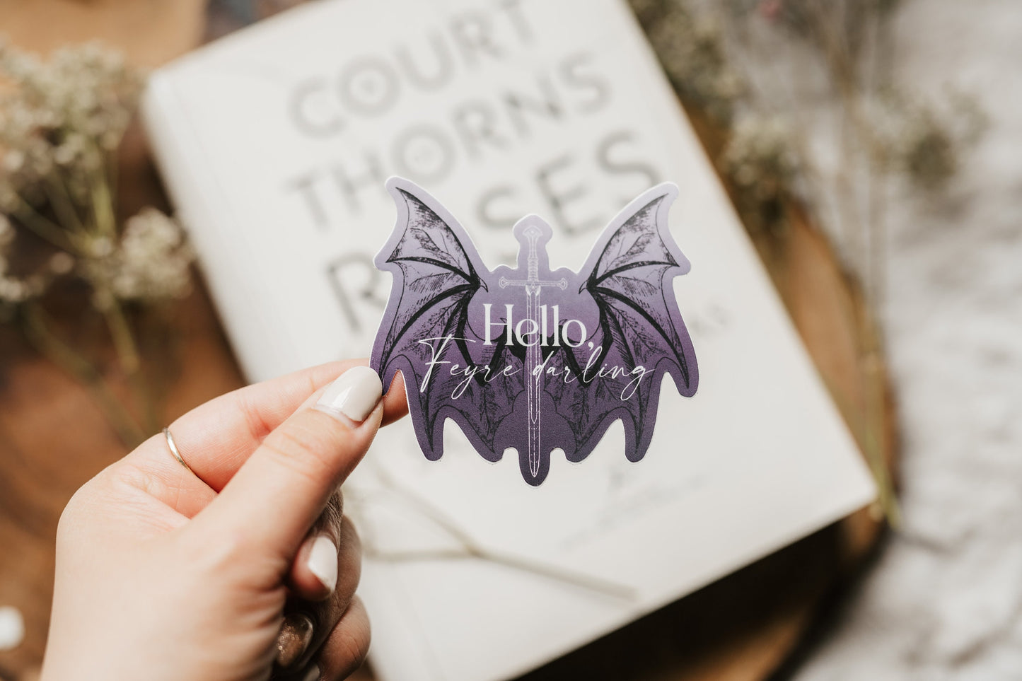 Hello Feyre Darling Sticker | ACOTAR Sticker | Bookish Sticker | Kindle Stickers | Rhysand