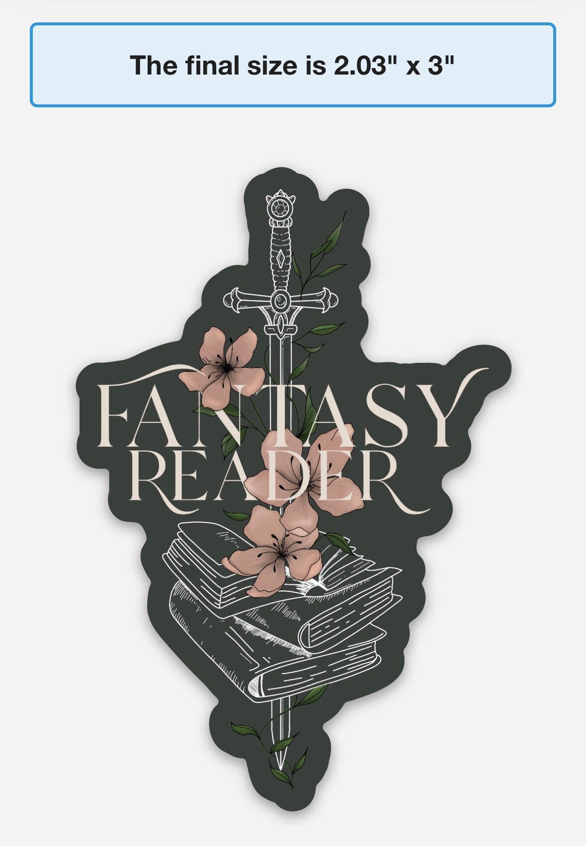 Fantasy Sticker | Fantasy Book | Fantasy Reader | Bookish Sticker | Kindle Stickers