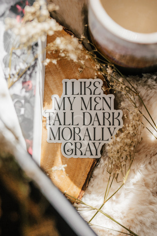 Morally Gray Sticker | Bookish Sticker | Kindle Stickers | Trope Sticker | Romance book |