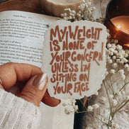 Body Positivity Sticker | Bookish Sticker | Feminist | Thicc | Kindle Sticker