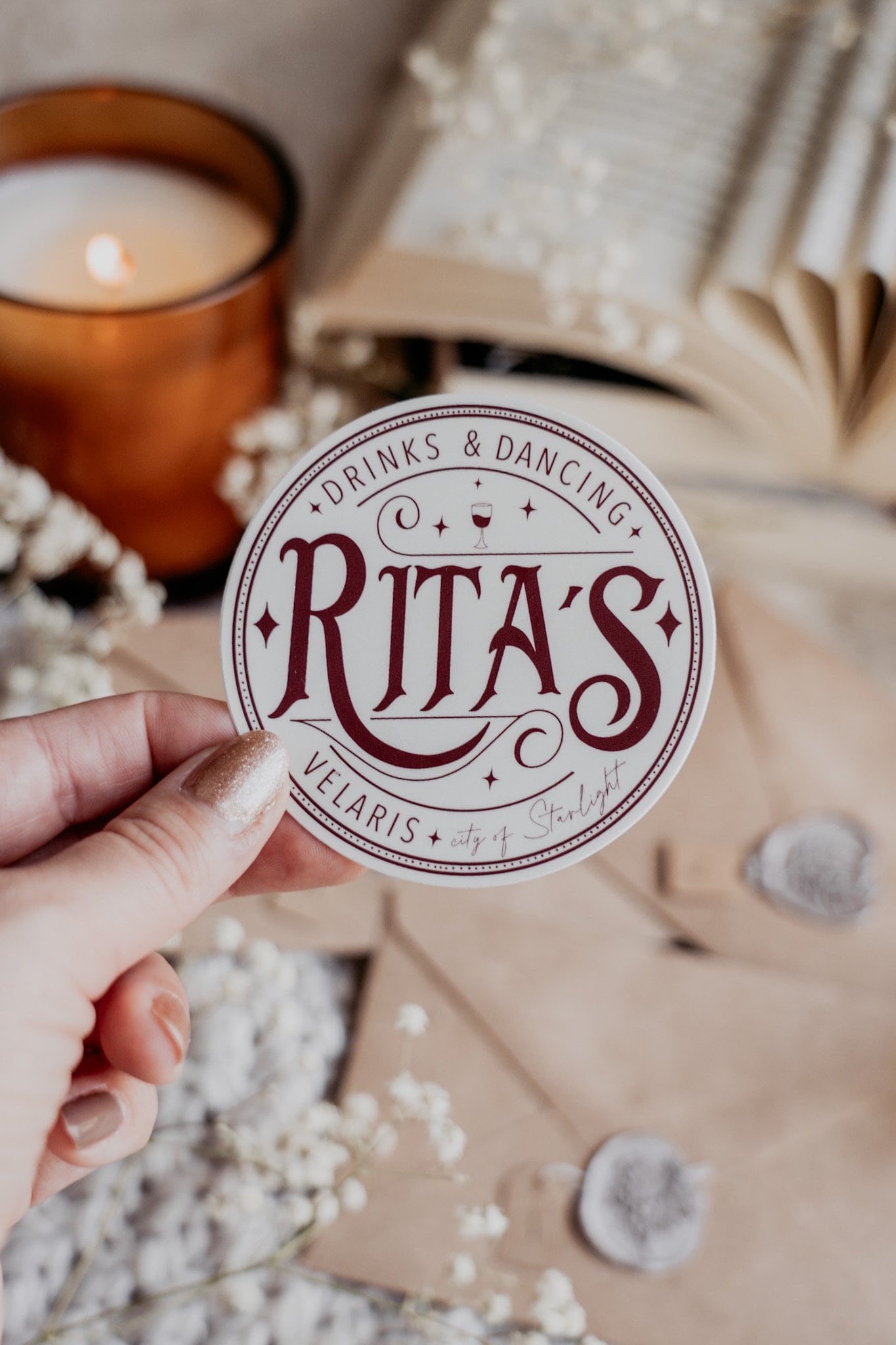 Rita’s Bar | Velaris | Rita’s Night Club | ACOTAR Sticker | Bookish Sticker | A Court of Thorns & Roses | Kindle Sticker