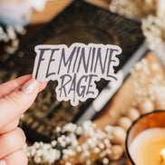 Feminine Rage |  Bookish Sticker | Feminist | Kindle Sticker | Booktok