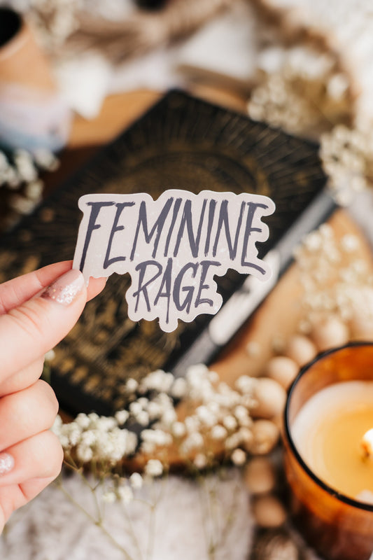 Feminine Rage |  Bookish Sticker | Feminist | Kindle Sticker | Booktok