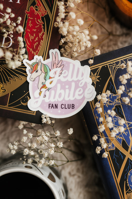 Jelly Jubilee Fan Club Sticker | CLEAR Sticker | Crescent City Sticker | Sarah J Maas | SJM | Bookish Sticker | Kindle Stickers | HOSAB |