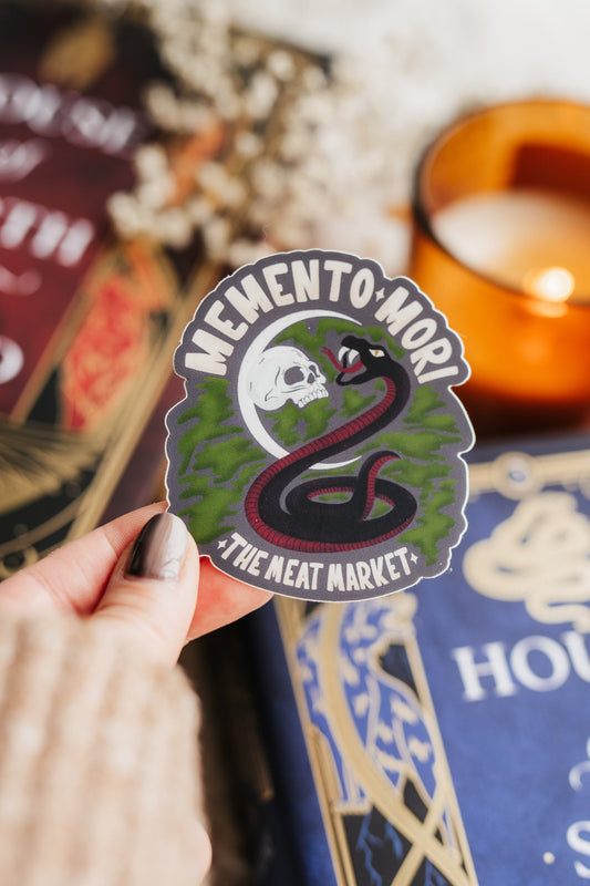 Memento Mori Sticker | Crescent City Sticker | The Meat Market | The Viper Queen | Sarah J Maas | SJM | Bookish Sticker | Kindle Stickers