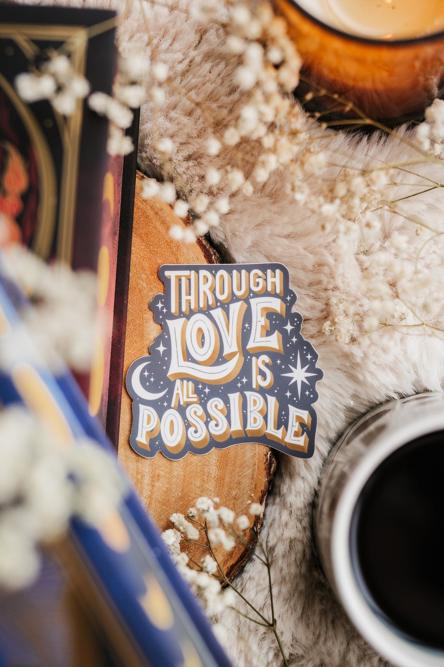 Through Love All Is Possible | Danika Fendyr | Bryce Quinlan | Crescent City | Sarah J Maas | Bookish Sticker | Kindle Stickers