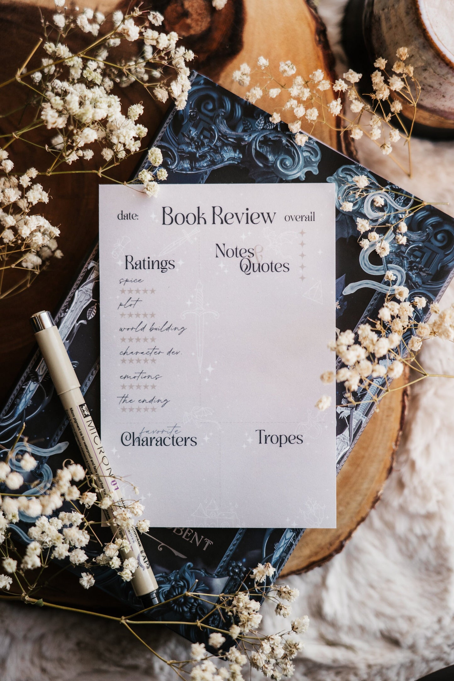 Book Review Sticky Notepad | Bookish Sticky Notes | Bookish Stationary | Post-it Notes | Bullet Journal | Book Club Notes