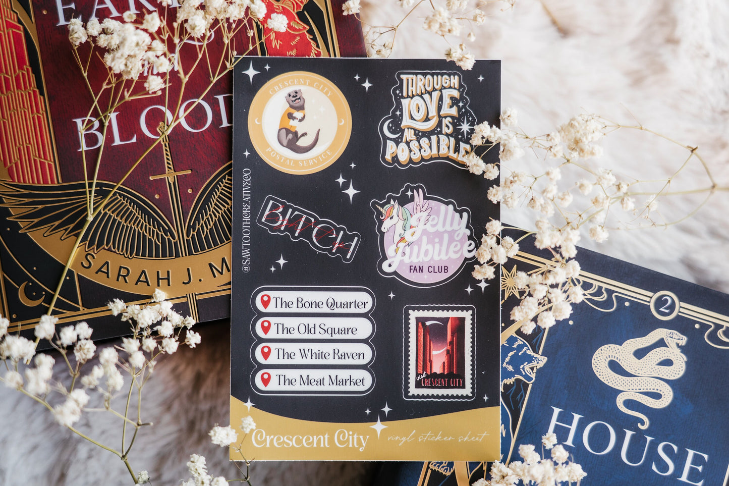 Crescent City Sheet | Bryce Quinlan | Sarah J Maas | Bookish Sticker Sheet | Kindle Stickers