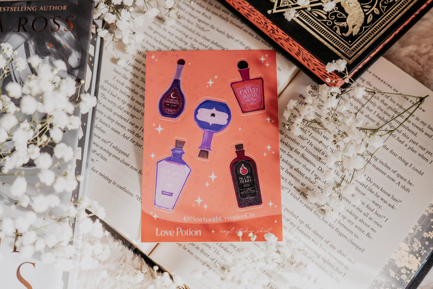 Love Potion Sticker Sheet | Bookish Tropes | Slow Burn Sticker | Bookish Sticker | Kindle Stickers