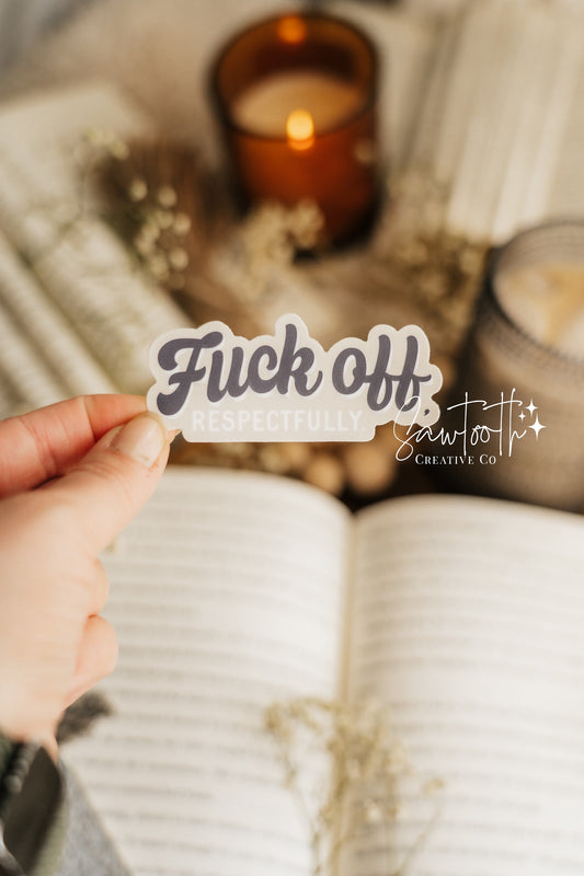 F Off Sticker | Bookish Sticker | Feminist | Thicc | Kindle Sticker